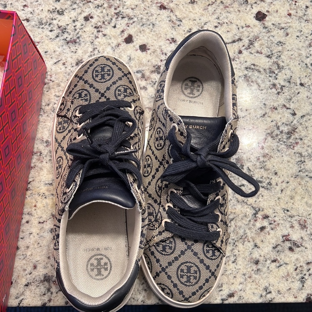 Tory Burch Jacquard monogram sneakers
